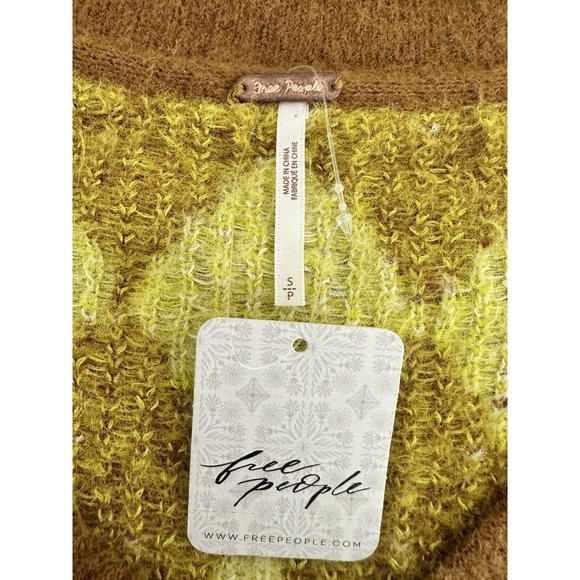 Free People Vest Sweater Women Size S Checkered Preppy top - Picture 8 of 15